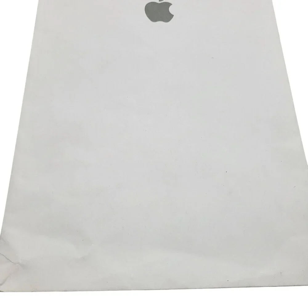 Apple Store Shopping Bag Gift Bag 11X8X5 White Grey Paper Reusable
